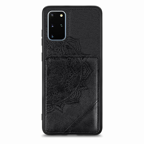 Custodia Silicone Ultra Sottile Morbida Cover con Magnetico S03D per Samsung Galaxy S20 Plus 5G Nero