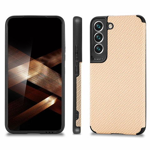 Custodia Silicone Ultra Sottile Morbida Cover con Magnetico S03D per Samsung Galaxy S25 Plus 5G Oro