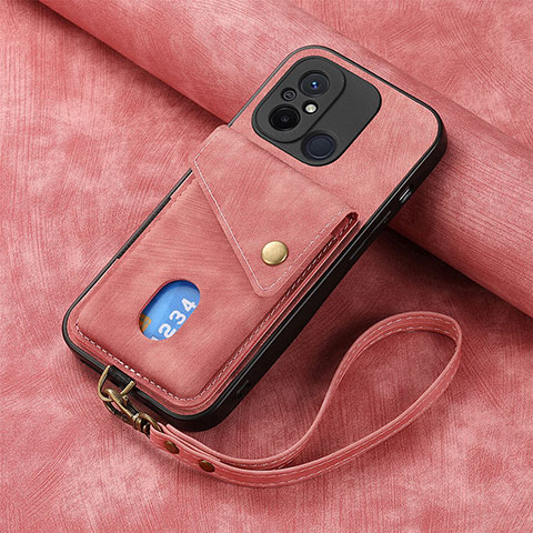 Custodia Silicone Ultra Sottile Morbida Cover con Magnetico S03D per Xiaomi Poco C55 Oro Rosa