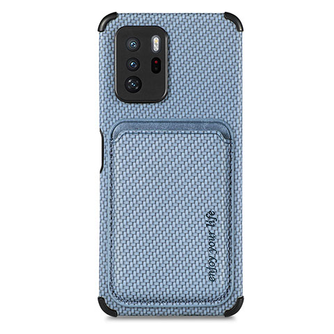 Custodia Silicone Ultra Sottile Morbida Cover con Magnetico S03D per Xiaomi Poco X3 GT 5G Blu