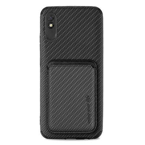 Custodia Silicone Ultra Sottile Morbida Cover con Magnetico S03D per Xiaomi Redmi 9AT Nero