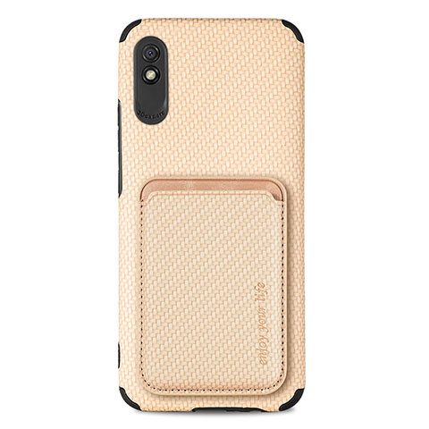 Custodia Silicone Ultra Sottile Morbida Cover con Magnetico S03D per Xiaomi Redmi 9i Oro