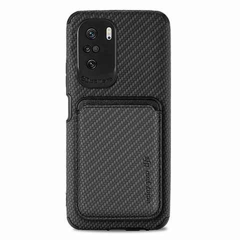 Custodia Silicone Ultra Sottile Morbida Cover con Magnetico S03D per Xiaomi Redmi K40 5G Nero