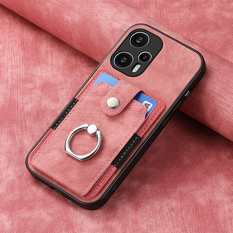 Custodia Silicone Ultra Sottile Morbida Cover con Magnetico S03D per Xiaomi Redmi Note 12 Turbo 5G Oro Rosa