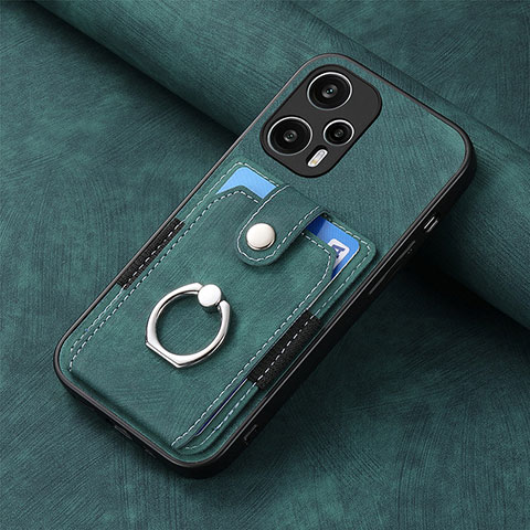 Custodia Silicone Ultra Sottile Morbida Cover con Magnetico S03D per Xiaomi Redmi Note 12 Turbo 5G Verde