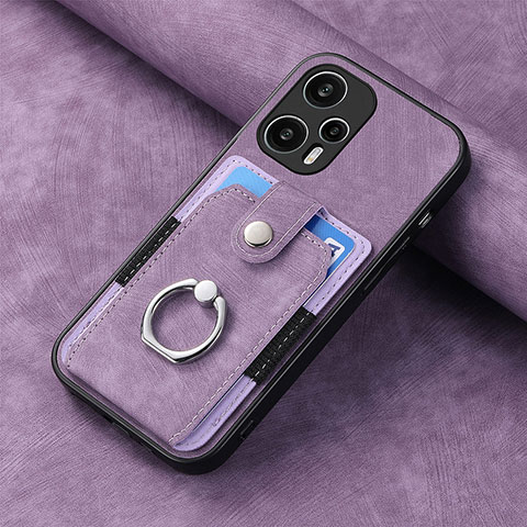 Custodia Silicone Ultra Sottile Morbida Cover con Magnetico S03D per Xiaomi Redmi Note 12 Turbo 5G Viola