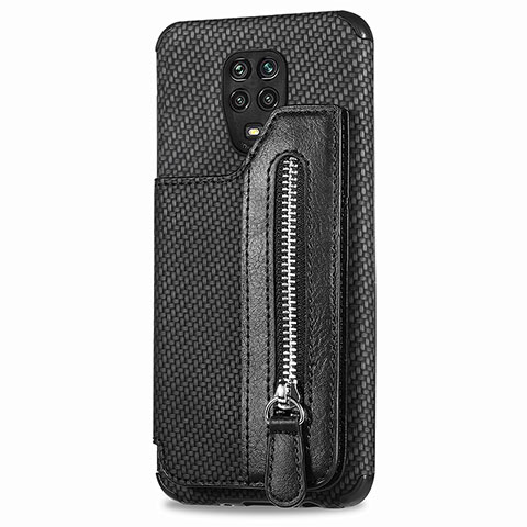 Custodia Silicone Ultra Sottile Morbida Cover con Magnetico S03D per Xiaomi Redmi Note 9 Pro Max Nero