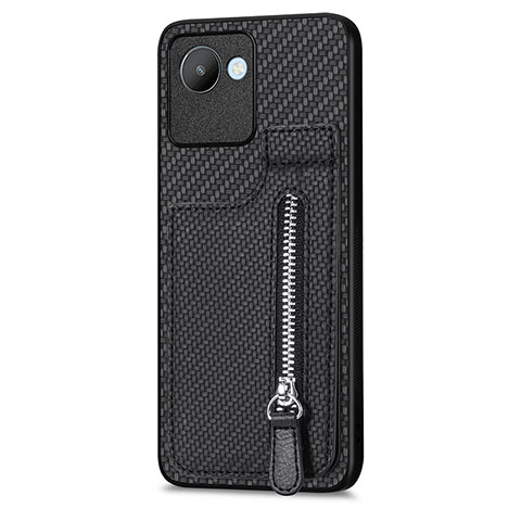 Custodia Silicone Ultra Sottile Morbida Cover con Magnetico S04D per Realme Narzo 50i Prime Nero