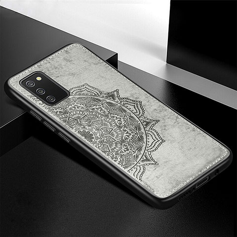 Custodia Silicone Ultra Sottile Morbida Cover con Magnetico S04D per Samsung Galaxy A03s Grigio