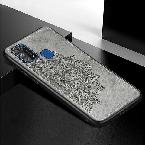 Custodia Silicone Ultra Sottile Morbida Cover con Magnetico S04D per Samsung Galaxy M31 Prime Edition Grigio