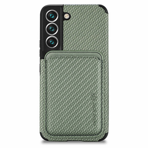 Custodia Silicone Ultra Sottile Morbida Cover con Magnetico S04D per Samsung Galaxy S22 5G Verde