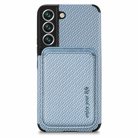 Custodia Silicone Ultra Sottile Morbida Cover con Magnetico S04D per Samsung Galaxy S24 Plus 5G Blu