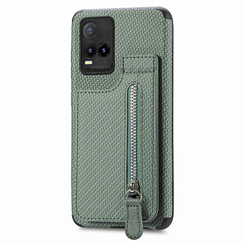 Custodia Silicone Ultra Sottile Morbida Cover con Magnetico S04D per Vivo Y32 4G Verde