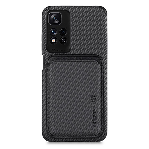 Custodia Silicone Ultra Sottile Morbida Cover con Magnetico S04D per Xiaomi Mi 11i 5G (2022) Nero