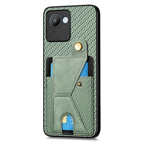 Custodia Silicone Ultra Sottile Morbida Cover con Magnetico S05D per Realme Narzo 50i Prime Verde