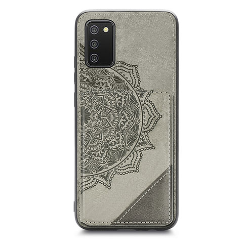 Custodia Silicone Ultra Sottile Morbida Cover con Magnetico S05D per Samsung Galaxy A02s Grigio