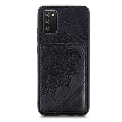 Custodia Silicone Ultra Sottile Morbida Cover con Magnetico S05D per Samsung Galaxy A02s Nero