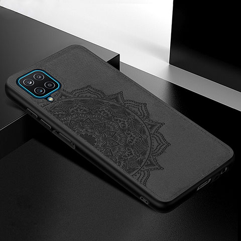 Custodia Silicone Ultra Sottile Morbida Cover con Magnetico S05D per Samsung Galaxy A12 5G Nero