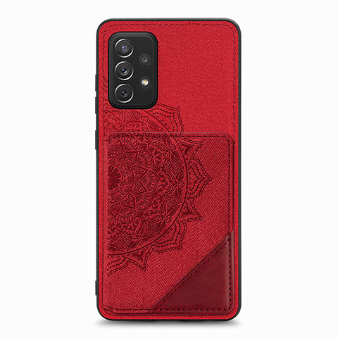 Custodia Silicone Ultra Sottile Morbida Cover con Magnetico S05D per Samsung Galaxy A52 4G Rosso