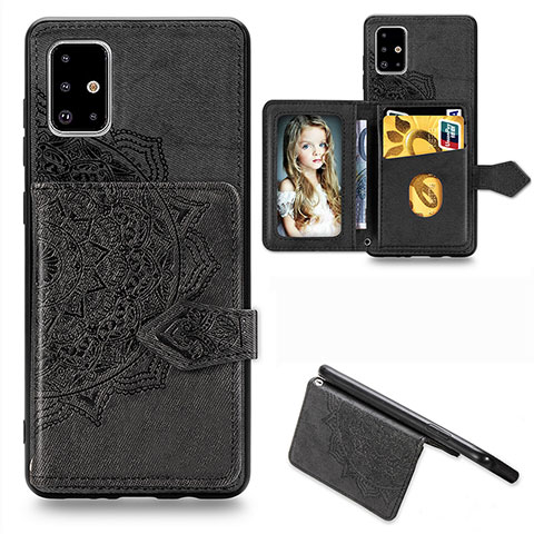 Custodia Silicone Ultra Sottile Morbida Cover con Magnetico S05D per Samsung Galaxy A71 4G A715 Nero