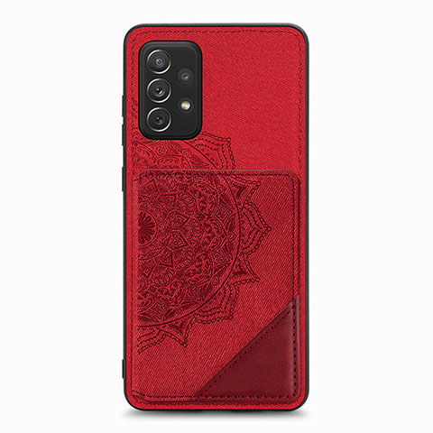 Custodia Silicone Ultra Sottile Morbida Cover con Magnetico S05D per Samsung Galaxy A72 4G Rosso