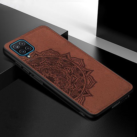 Custodia Silicone Ultra Sottile Morbida Cover con Magnetico S05D per Samsung Galaxy F12 Marrone