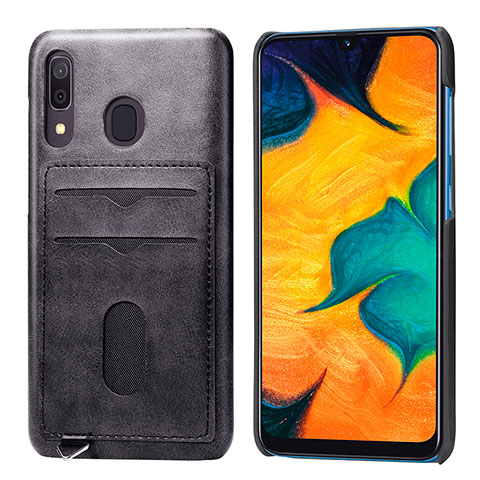 Custodia Silicone Ultra Sottile Morbida Cover con Magnetico S05D per Samsung Galaxy M10S Nero