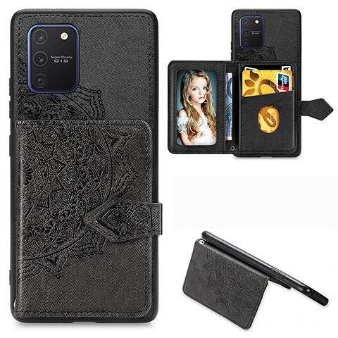 Custodia Silicone Ultra Sottile Morbida Cover con Magnetico S05D per Samsung Galaxy M80S Nero