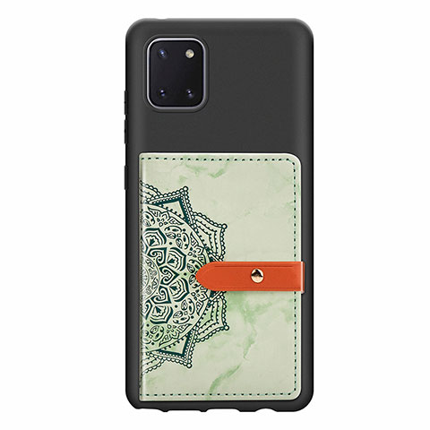 Custodia Silicone Ultra Sottile Morbida Cover con Magnetico S05D per Samsung Galaxy Note 10 Lite Verde