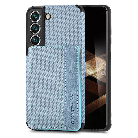 Custodia Silicone Ultra Sottile Morbida Cover con Magnetico S05D per Samsung Galaxy S24 Plus 5G Blu