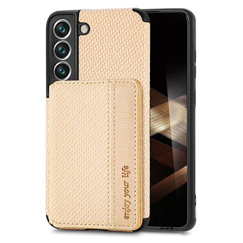 Custodia Silicone Ultra Sottile Morbida Cover con Magnetico S05D per Samsung Galaxy S25 Plus 5G Oro