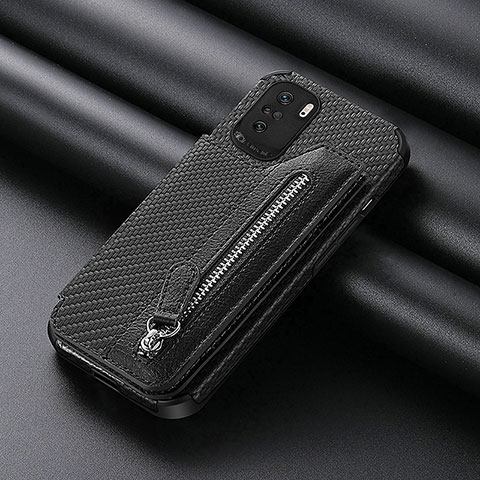 Custodia Silicone Ultra Sottile Morbida Cover con Magnetico S05D per Xiaomi Redmi K40 Pro+ Plus 5G Nero