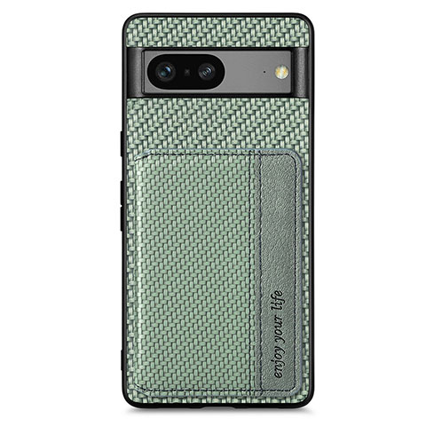 Custodia Silicone Ultra Sottile Morbida Cover con Magnetico S06D per Google Pixel 7a 5G Verde