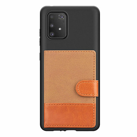 Custodia Silicone Ultra Sottile Morbida Cover con Magnetico S06D per Samsung Galaxy S10 Lite Marrone