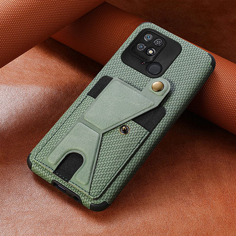 Custodia Silicone Ultra Sottile Morbida Cover con Magnetico S06D per Xiaomi Redmi 10 Power Verde