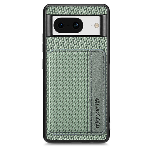 Custodia Silicone Ultra Sottile Morbida Cover con Magnetico S07D per Google Pixel 8 5G Verde