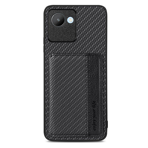 Custodia Silicone Ultra Sottile Morbida Cover con Magnetico S07D per Realme C30s Nero