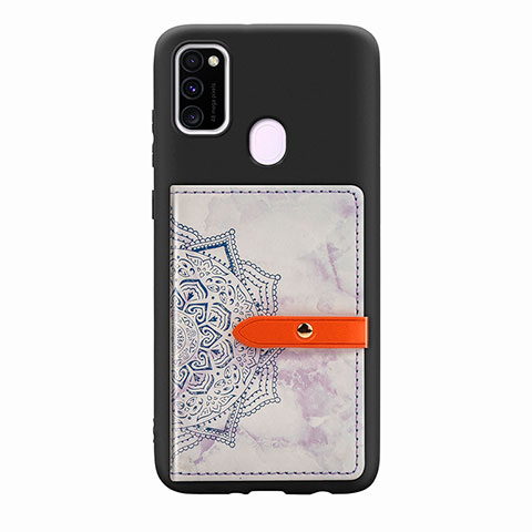 Custodia Silicone Ultra Sottile Morbida Cover con Magnetico S07D per Samsung Galaxy M21 Viola