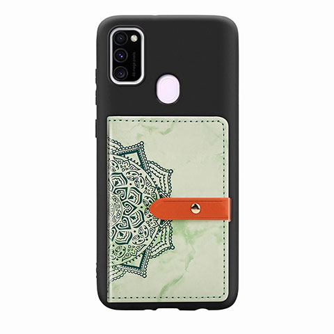 Custodia Silicone Ultra Sottile Morbida Cover con Magnetico S07D per Samsung Galaxy M30s Verde