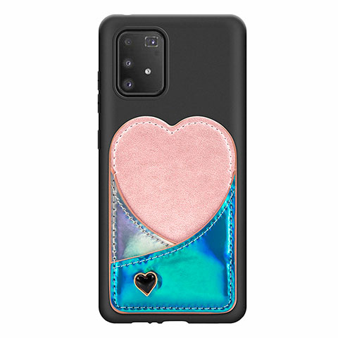 Custodia Silicone Ultra Sottile Morbida Cover con Magnetico S07D per Samsung Galaxy S10 Lite Blu