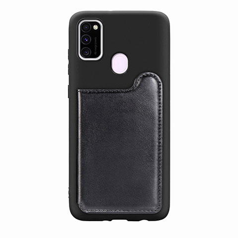 Custodia Silicone Ultra Sottile Morbida Cover con Magnetico S08D per Samsung Galaxy M21 Nero