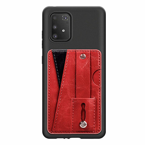 Custodia Silicone Ultra Sottile Morbida Cover con Magnetico S08D per Samsung Galaxy S10 Lite Rosso