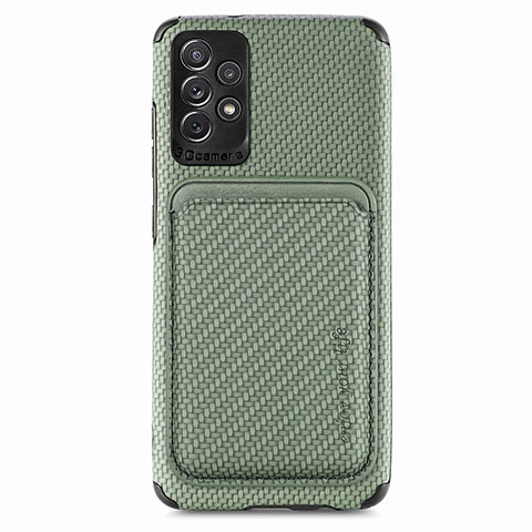 Custodia Silicone Ultra Sottile Morbida Cover con Magnetico S09D per Samsung Galaxy A52 4G Verde