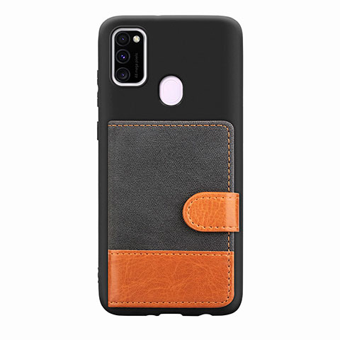 Custodia Silicone Ultra Sottile Morbida Cover con Magnetico S09D per Samsung Galaxy M30s Nero