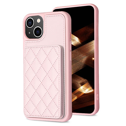 Custodia Silicone Ultra Sottile Morbida Cover con Magnetico S10D per Apple iPhone 14 Oro Rosa