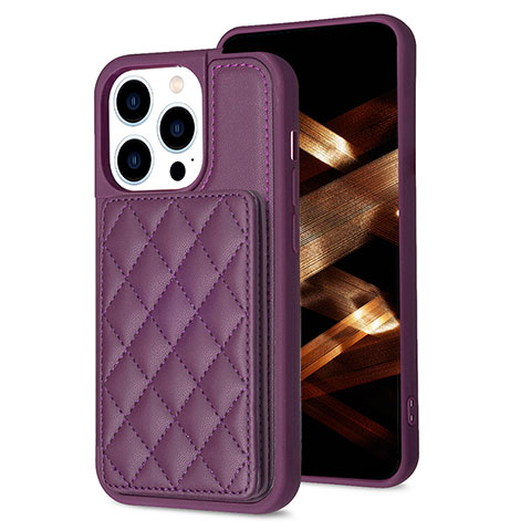 Custodia Silicone Ultra Sottile Morbida Cover con Magnetico S10D per Apple iPhone 14 Pro Max Viola