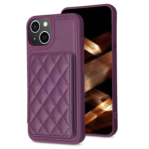 Custodia Silicone Ultra Sottile Morbida Cover con Magnetico S10D per Apple iPhone 15 Viola