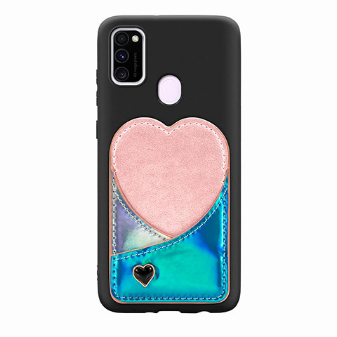 Custodia Silicone Ultra Sottile Morbida Cover con Magnetico S10D per Samsung Galaxy M30s Blu