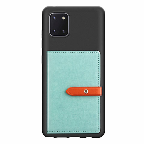 Custodia Silicone Ultra Sottile Morbida Cover con Magnetico S10D per Samsung Galaxy M60s Verde