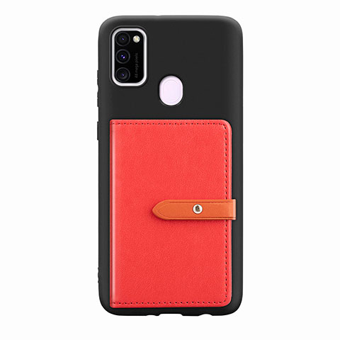 Custodia Silicone Ultra Sottile Morbida Cover con Magnetico S11D per Samsung Galaxy M30s Rosso